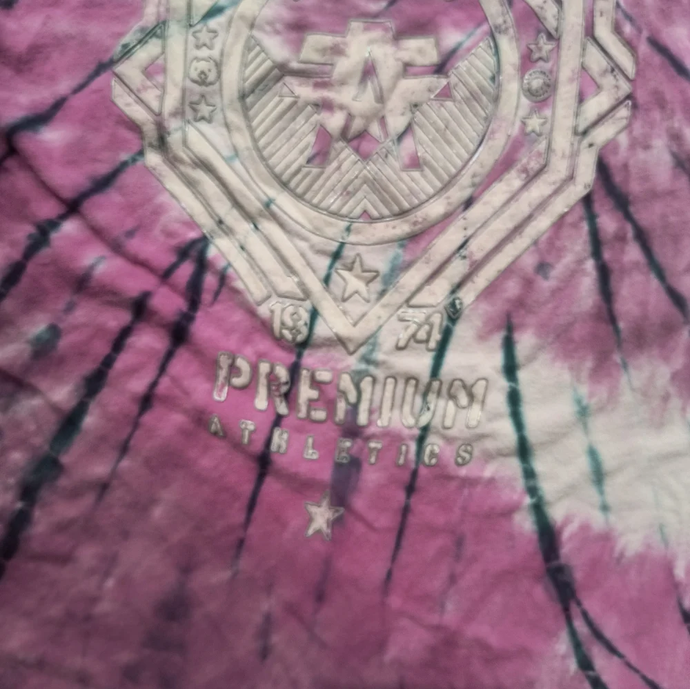 3/$10⭐ American Fighter T-shirt, women's XS, pink,purple, and white tie dye - Picture 7 of 8